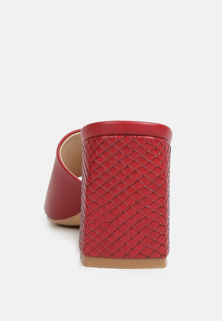 Audriana Textured Block Heel Sandals-3