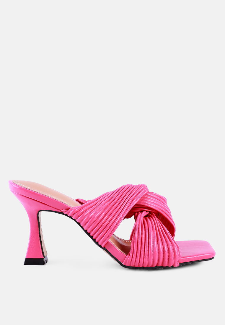 Battle Ex Corss Pleated Strap Slip On Sandals-0