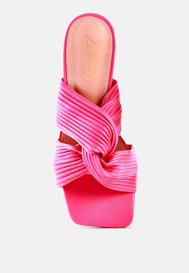 Battle Ex Corss Pleated Strap Slip On Sandals-4