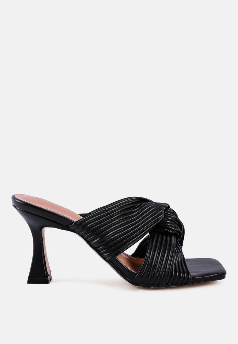 Battle Ex Corss Pleated Strap Slip On Sandals-5