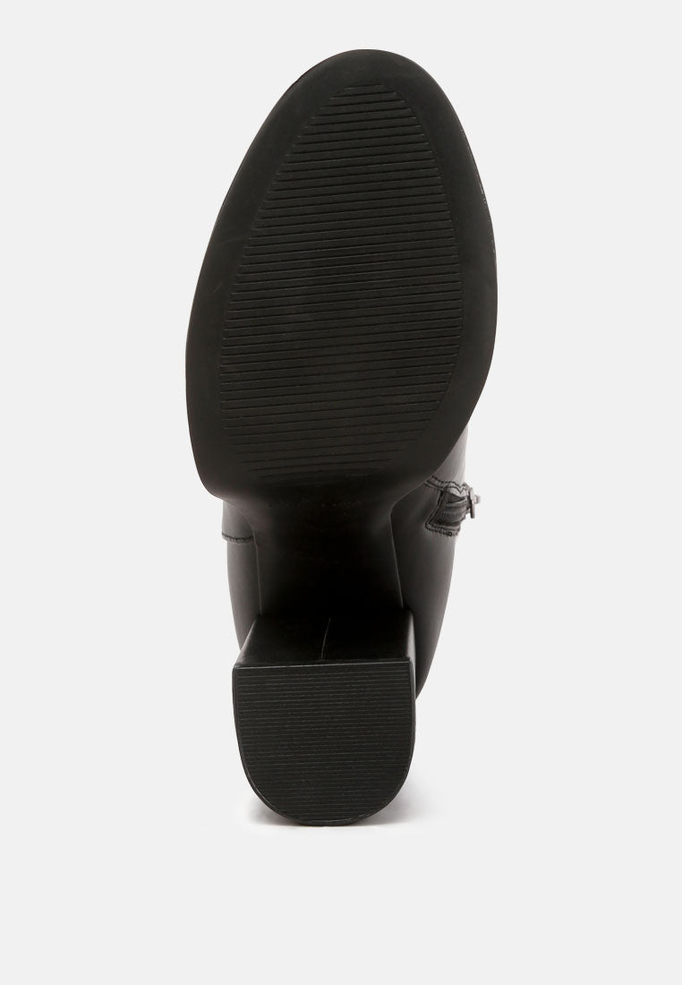Beauty Block Heel Platform Ankle Boots-4