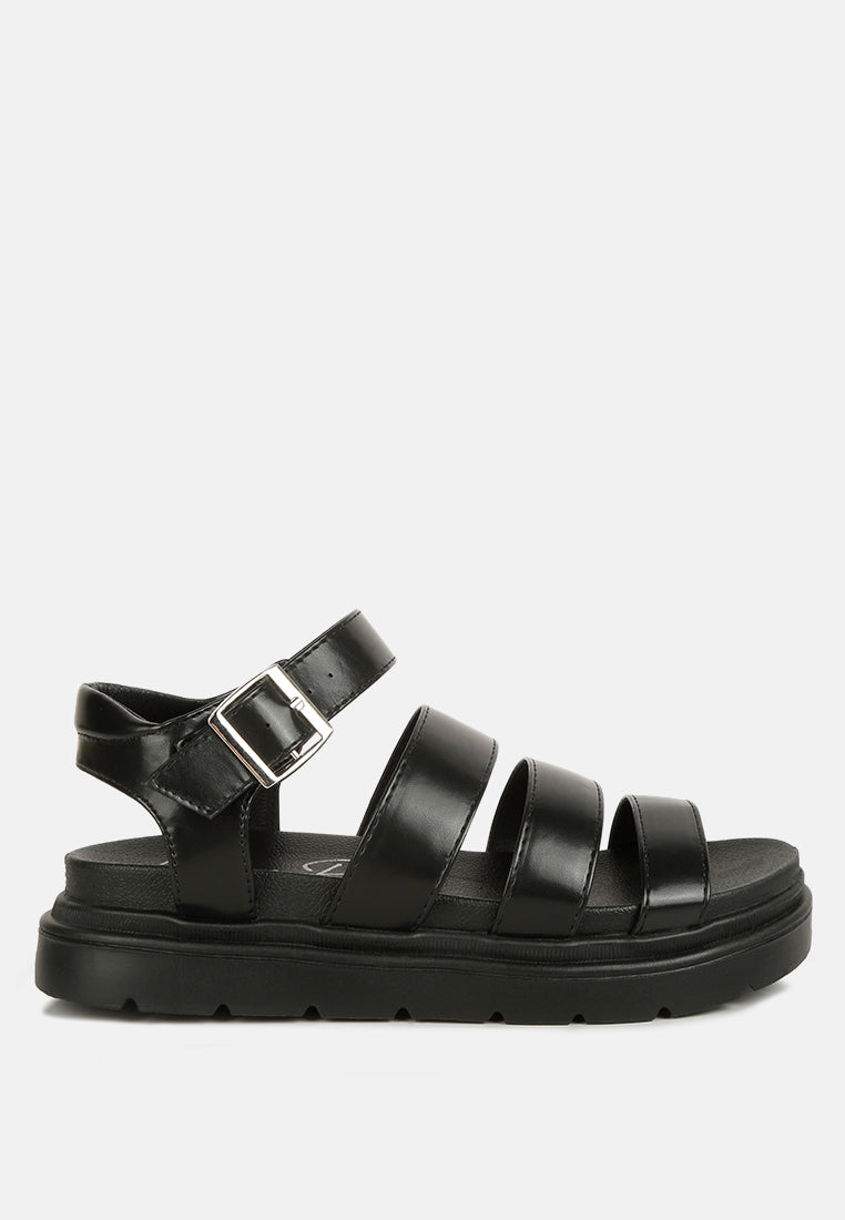 Belcher Faux Leather Gladiator Sandals-0