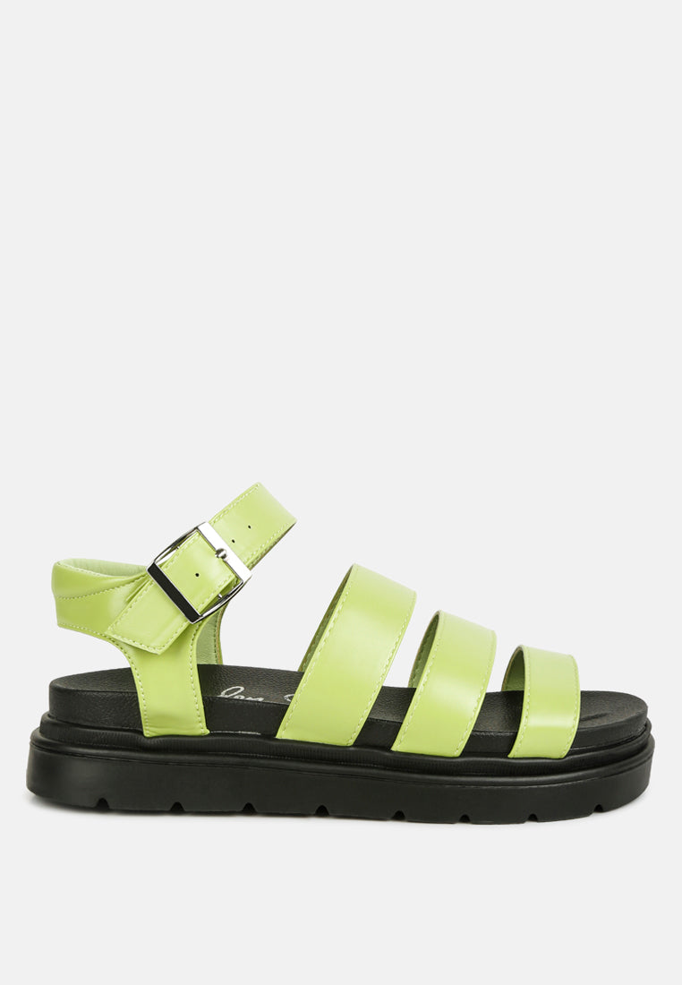 Belcher Faux Leather Gladiator Sandals-6