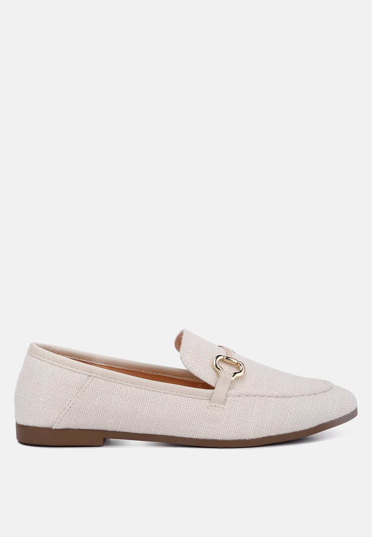 Bexley Horsebit Embellished Canvas Loafers-0