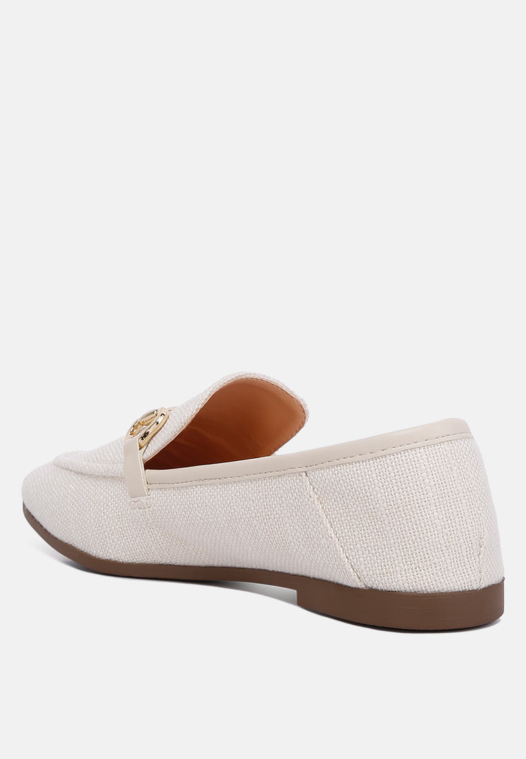 Bexley Horsebit Embellished Canvas Loafers-2