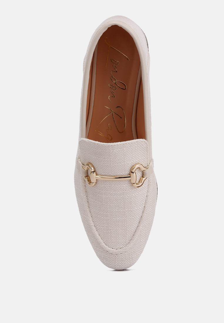 Bexley Horsebit Embellished Canvas Loafers-3