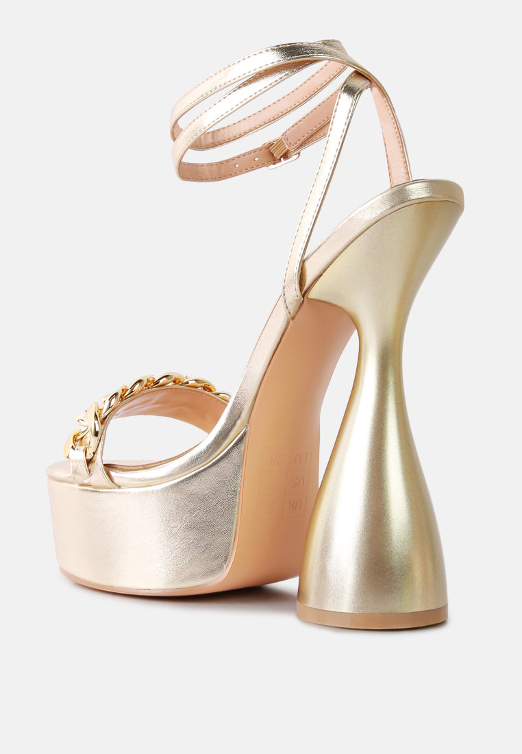 Big Bash Metallic High Platform Chunky Sandals-2