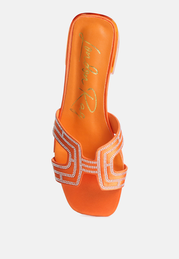 Big Money Low Stack Heel Embellished Sandals-3