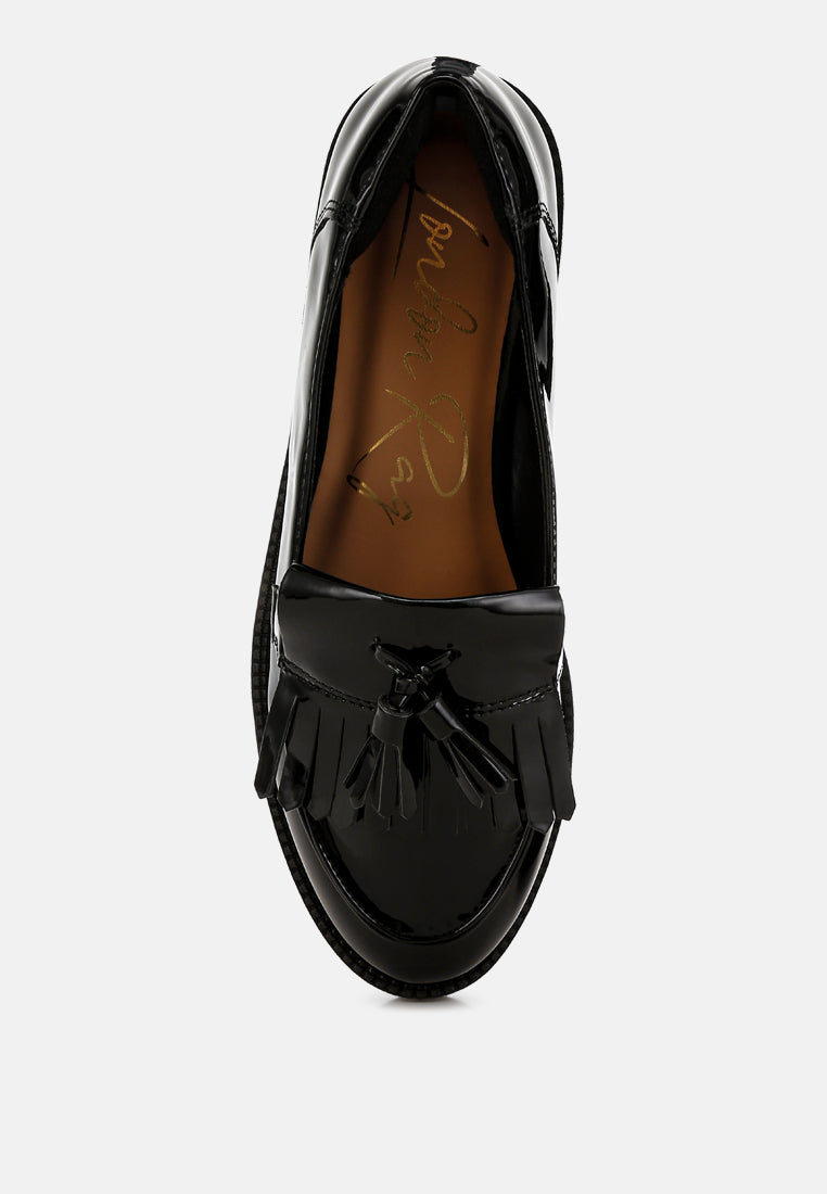 Blaneth Tassel Faux Leather Loafers-4