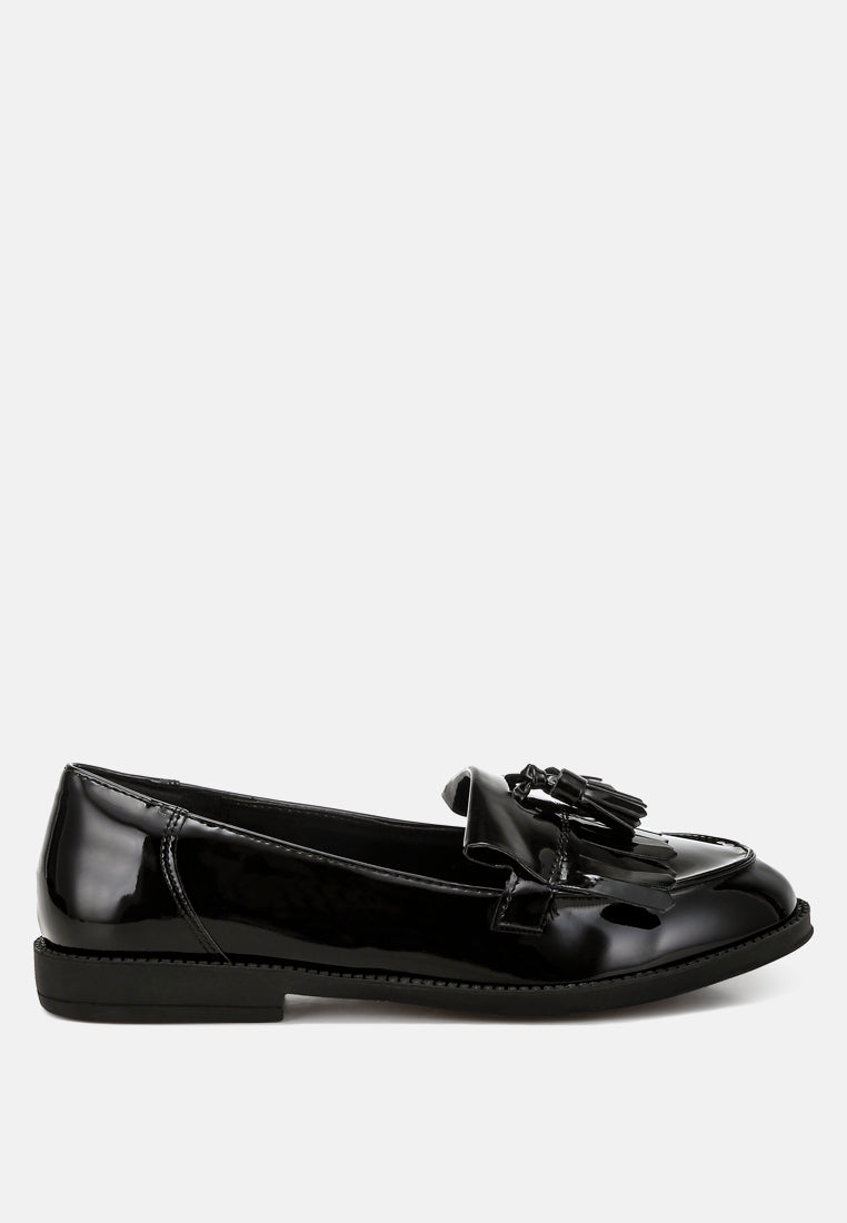 Blaneth Tassel Faux Leather Loafers-0