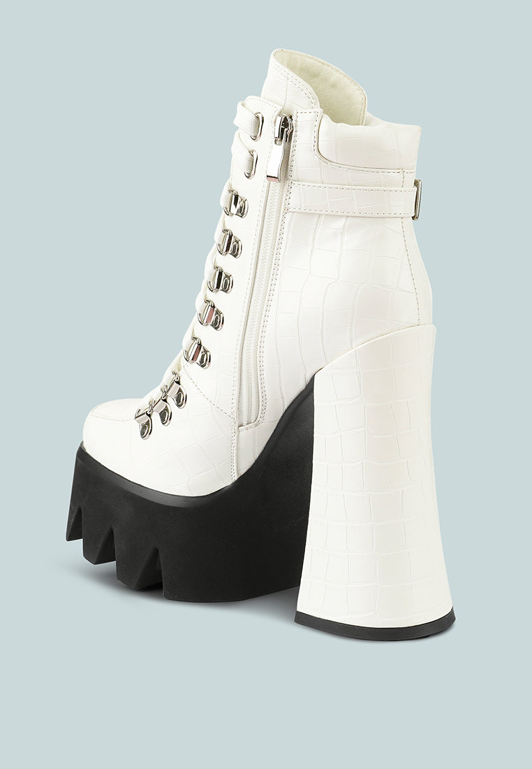 Boogie High Platform Lace Up Boots-3