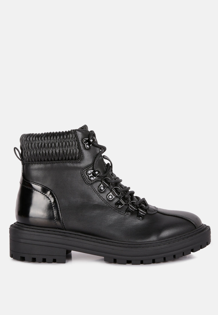 Boundless Faux Leather Ankle Boots-0