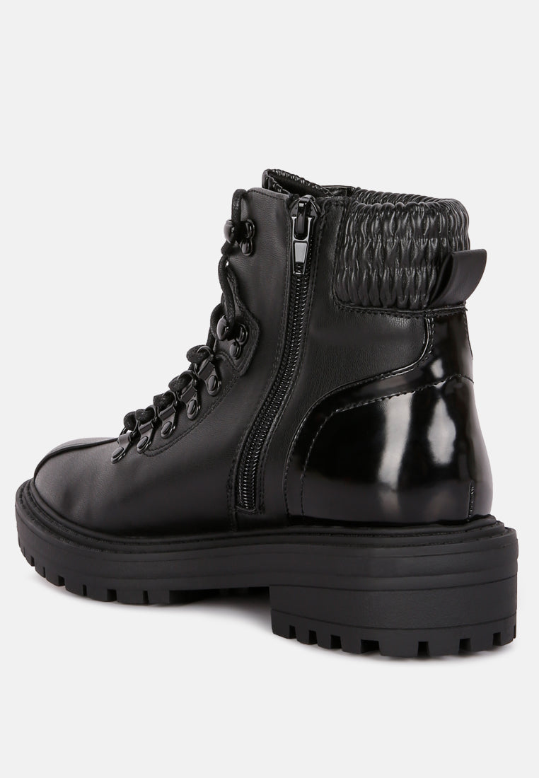 Boundless Faux Leather Ankle Boots-2
