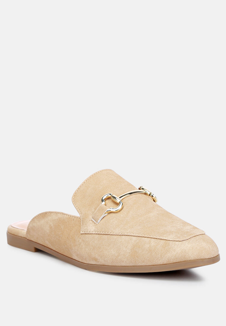 Briar Horsebit Embellishment Slip On Mules-1