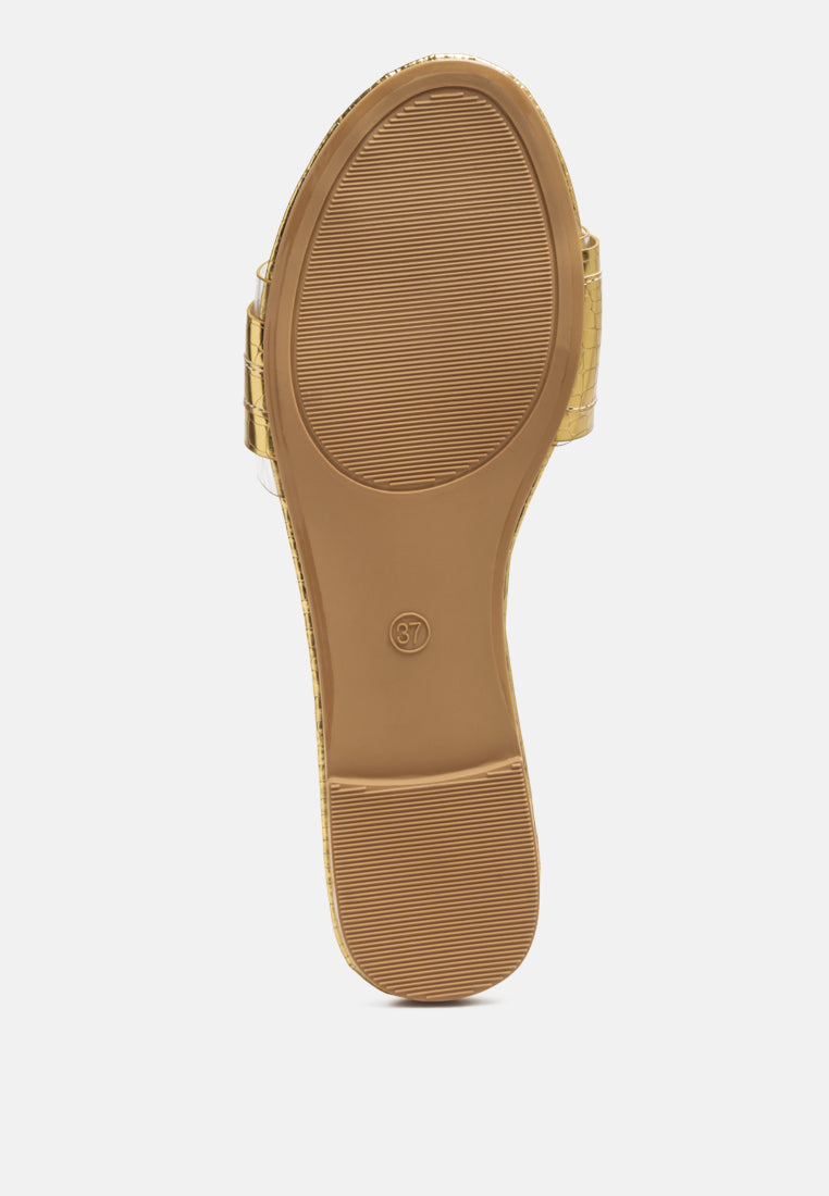Brillo Jewel Croc Flats-4