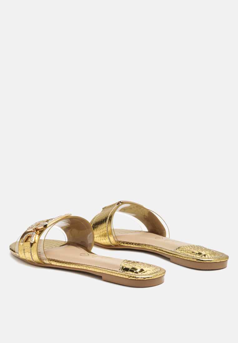 Brillo Jewel Croc Flats-2