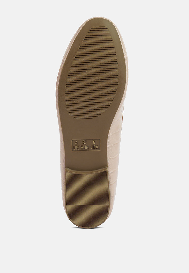Bro Zone Croc Metail Chain Loafers-4