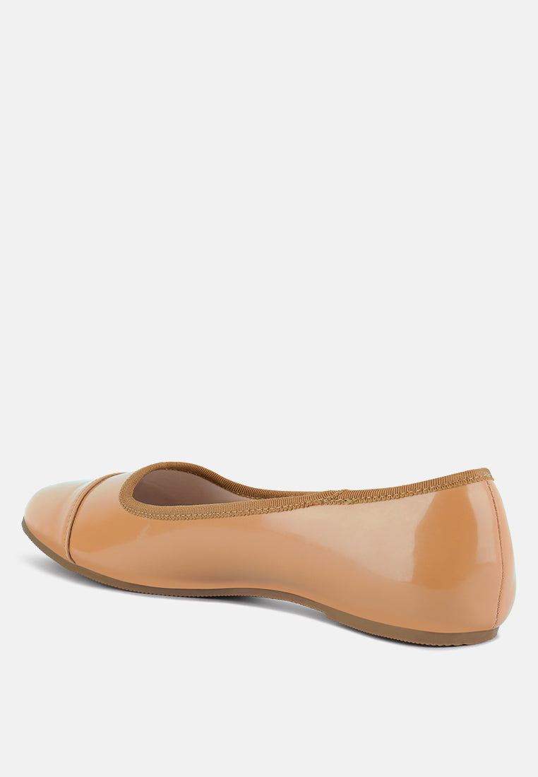 Camella Round Toe Ballerina Flat Shoes-2