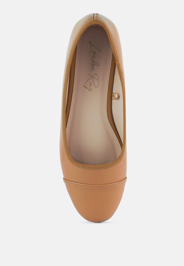 Camella Round Toe Ballerina Flat Shoes-3