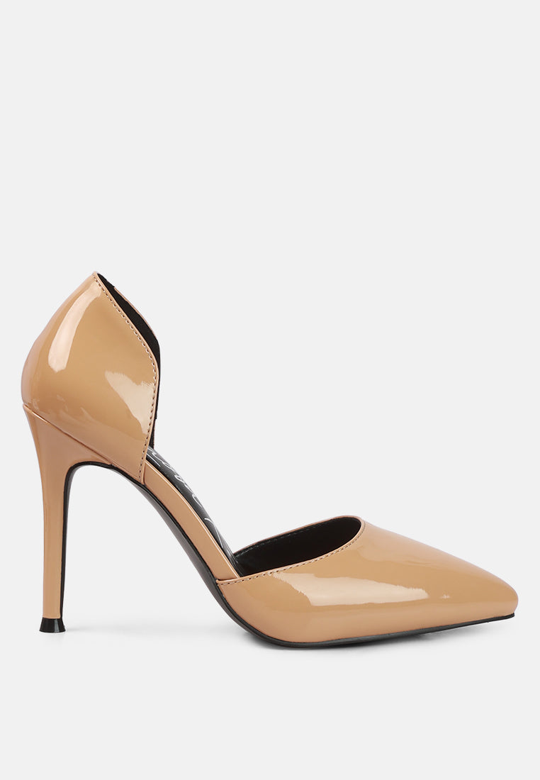 Candy Cane Patent Faux Leather High Heel Pumps-4