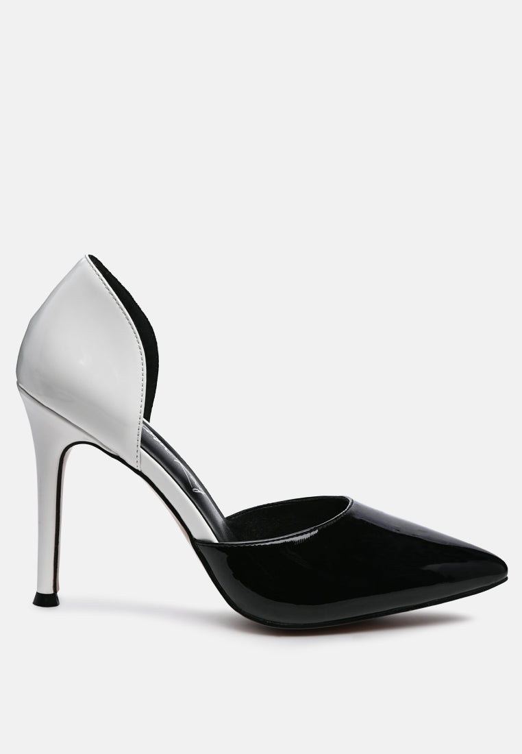 Candy Cane Patent Faux Leather High Heel Pumps-0