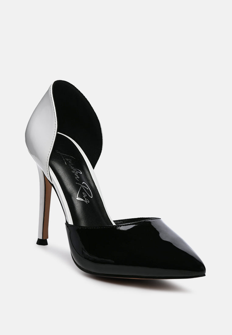 Candy Cane Patent Faux Leather High Heel Pumps-1