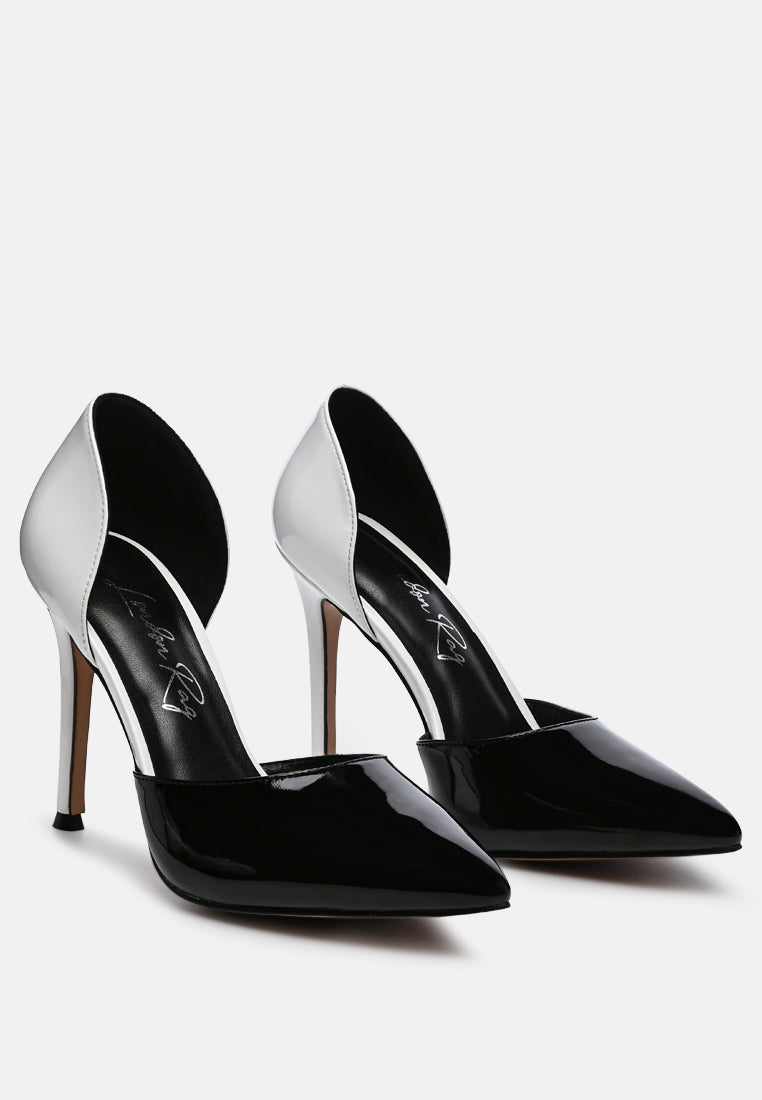Candy Cane Patent Faux Leather High Heel Pumps-2