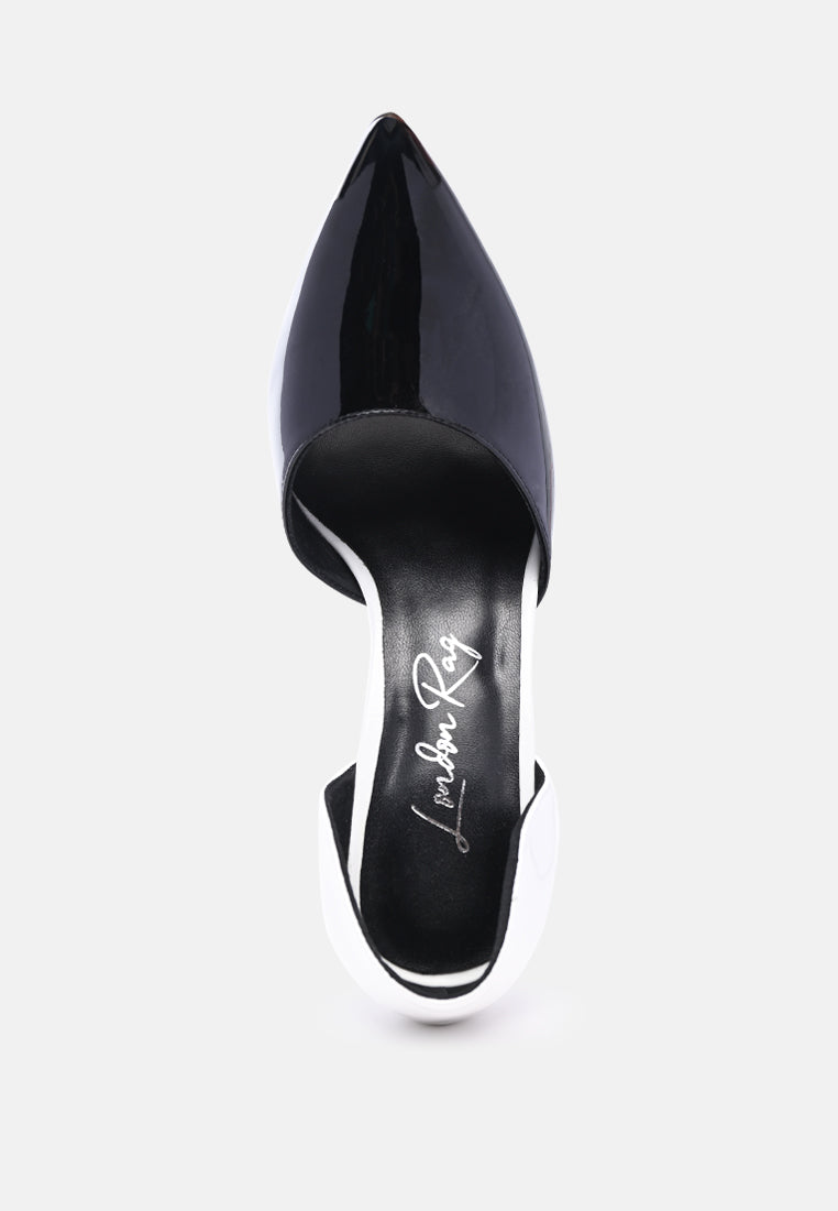 Candy Cane Patent Faux Leather High Heel Pumps-3