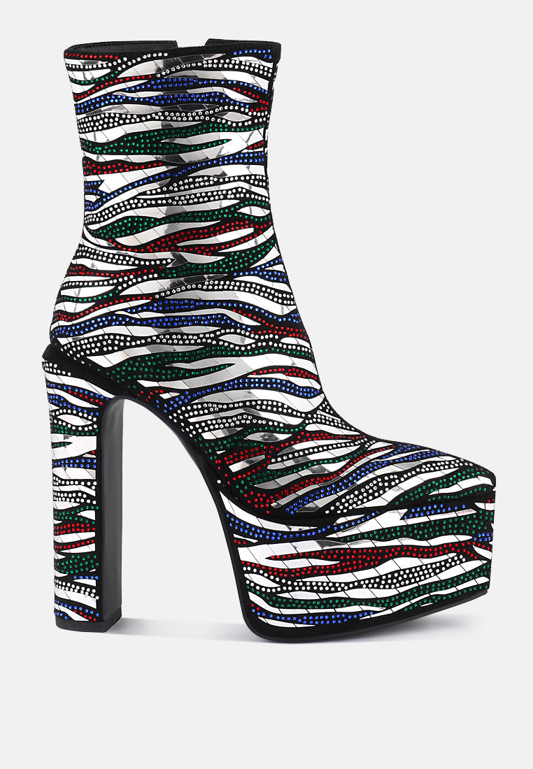 Cartier Pattern Embellishment Platform Boots-0