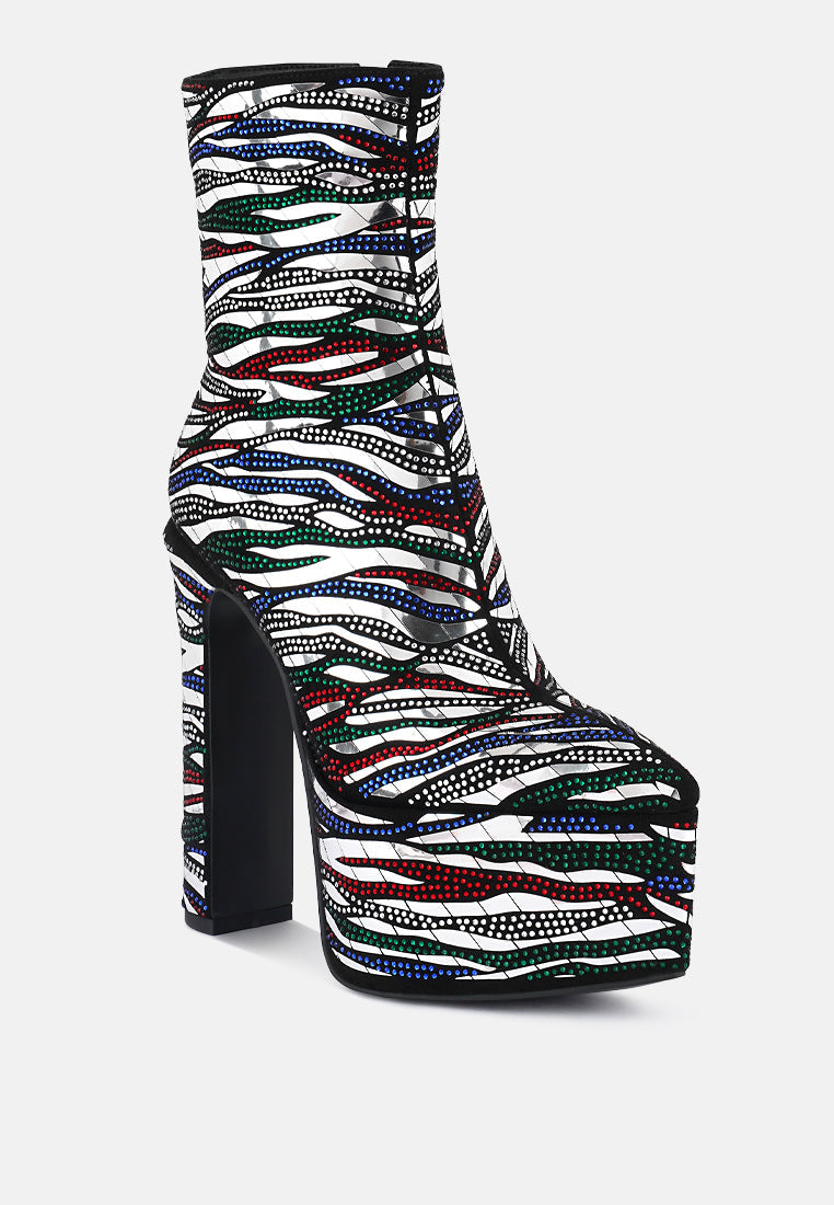 Cartier Pattern Embellishment Platform Boots-1