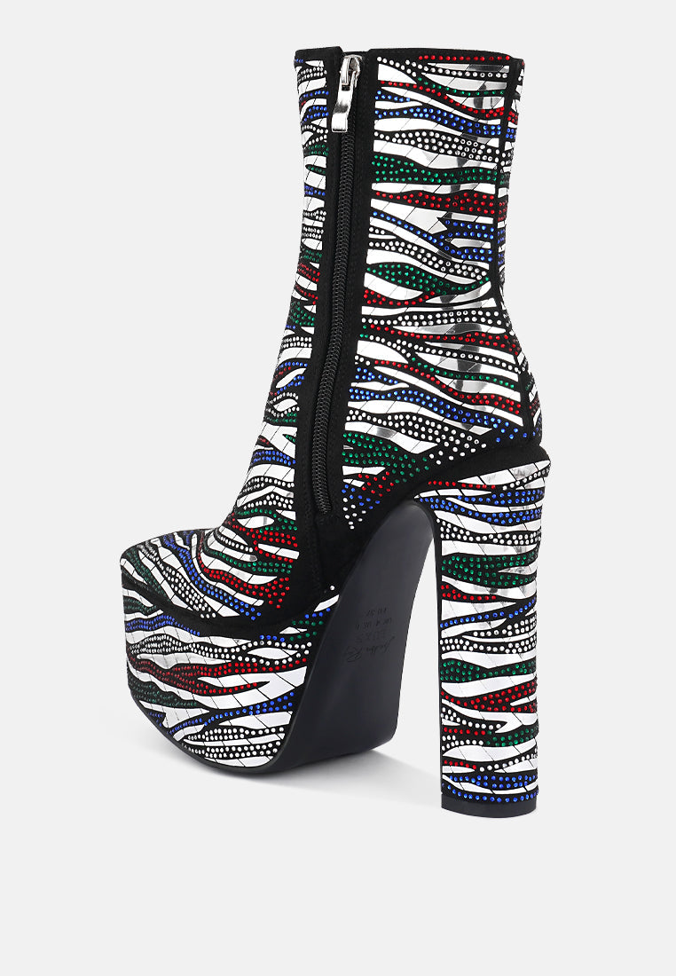 Cartier Pattern Embellishment Platform Boots-3