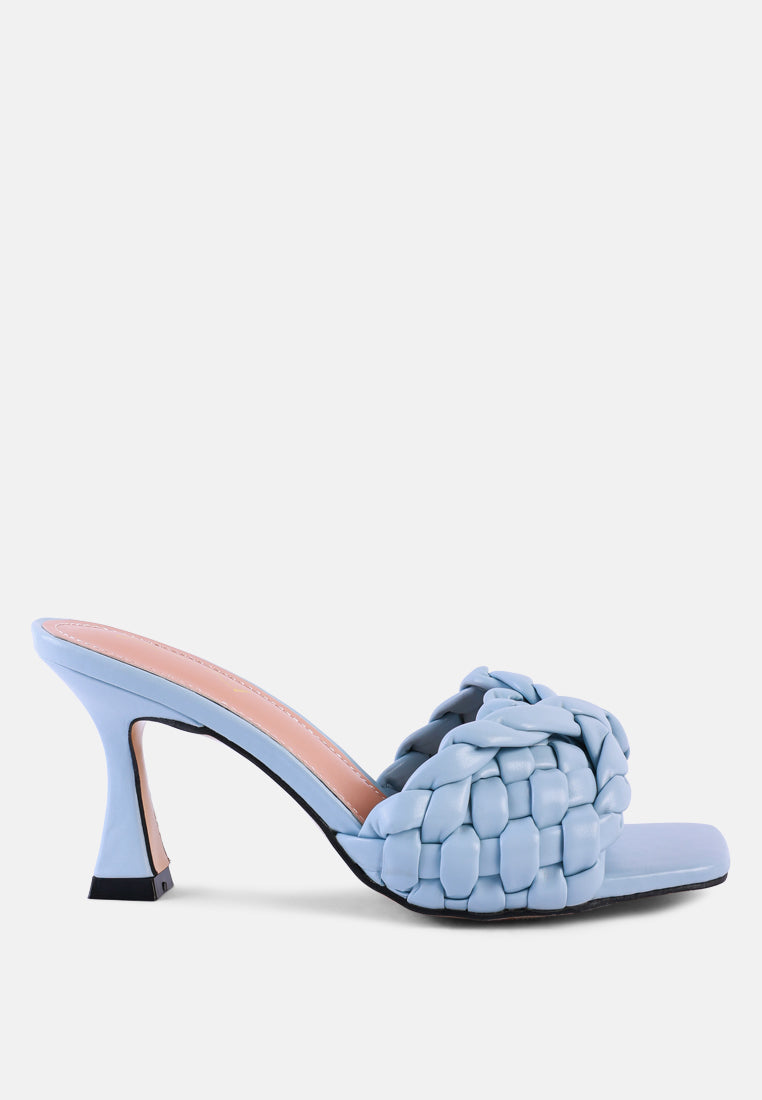 Celie Woven Strap Mid Heel Sandals-5