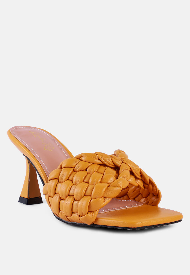 Celie Woven Strap Mid Heel Sandals-1