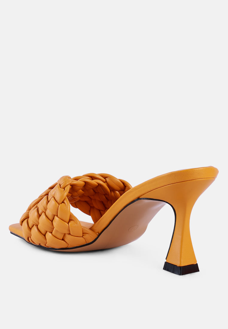 Celie Woven Strap Mid Heel Sandals-2