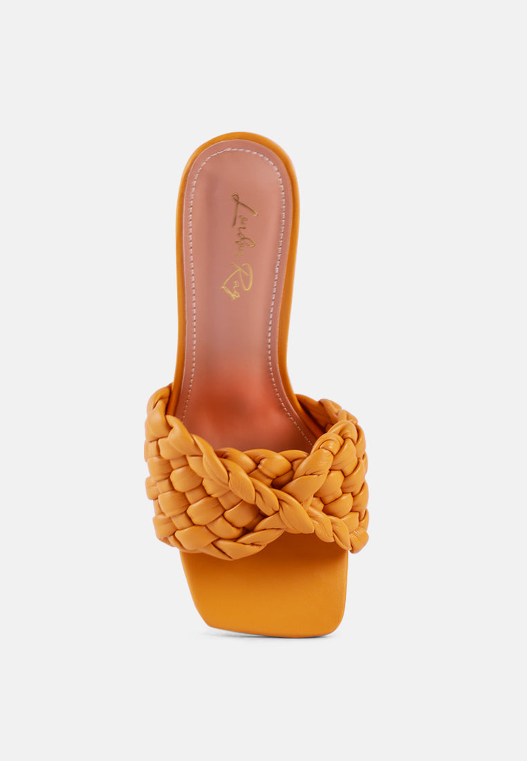 Celie Woven Strap Mid Heel Sandals-3