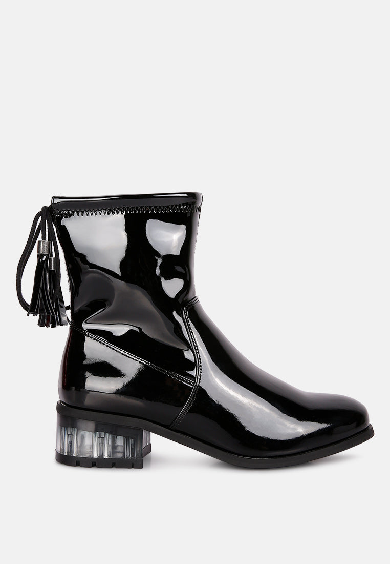 Cheer Leader Tassels Detail Ankle Boots-6