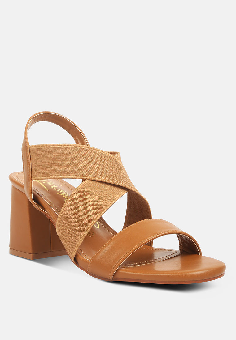 Bons Comfortable Straps Block Heel Sandals-1