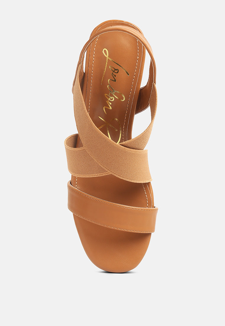 Bons Comfortable Straps Block Heel Sandals-3