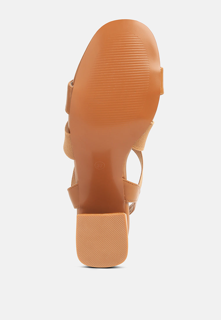 Bons Comfortable Straps Block Heel Sandals-4