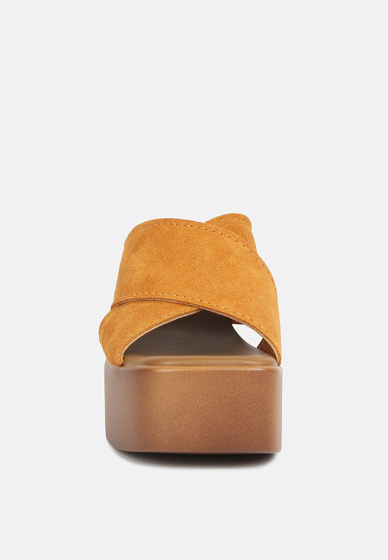 Matrix Criss Cross Strap Block Heel Sandals-1