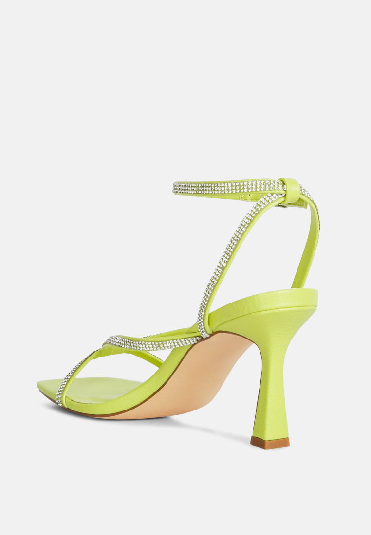 Crush It Diamante Mid Heel Sandal-2