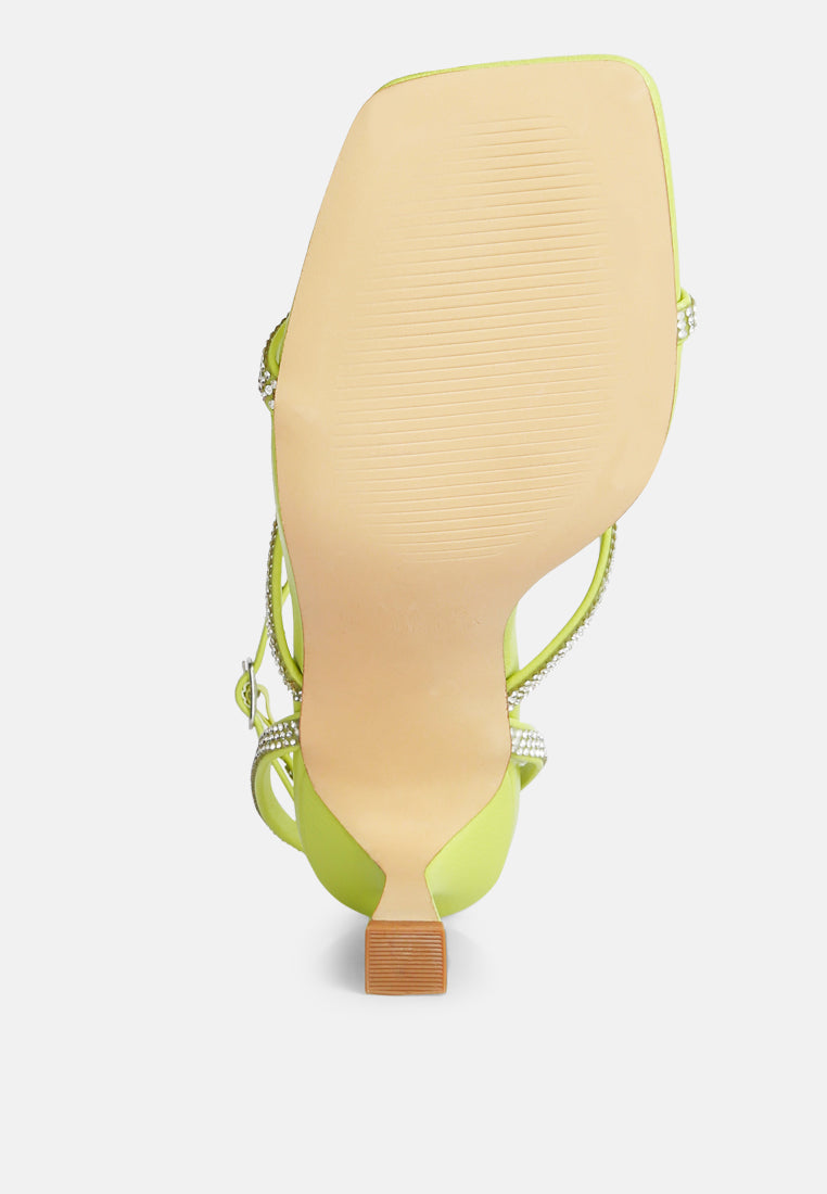 Crush It Diamante Mid Heel Sandal-4
