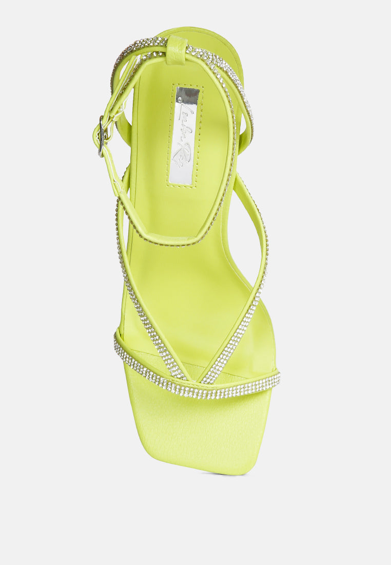 Crush It Diamante Mid Heel Sandal-3