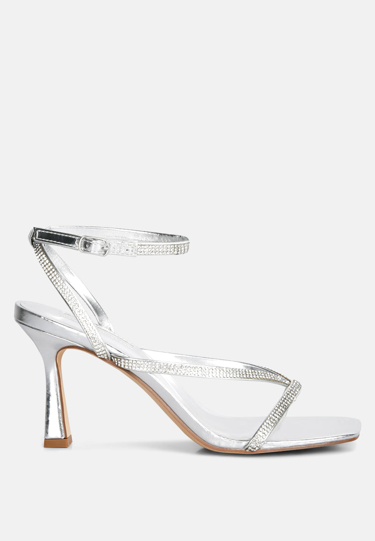 Crush It Diamante Mid Heel Sandal-5
