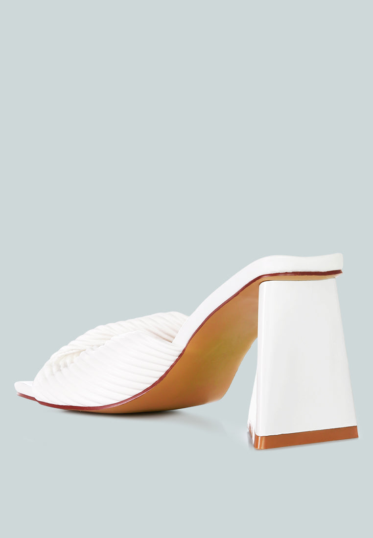 Cupid Kiss Pleated Twist Strap Sandals-2