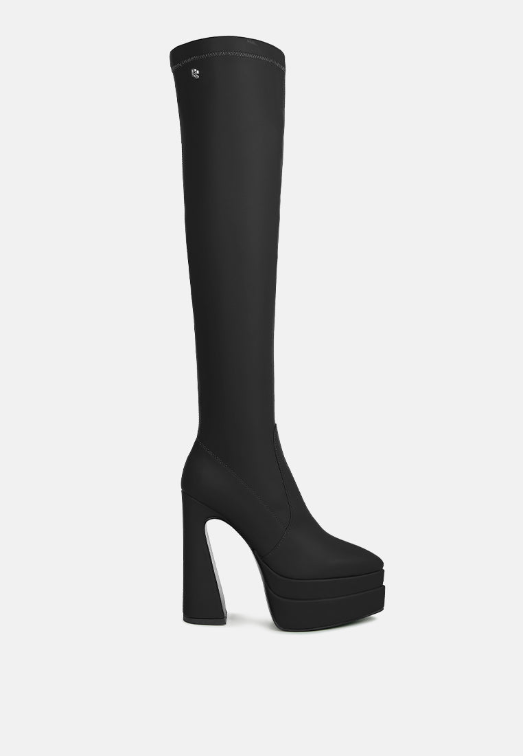 Cyber Punk High Platform Long Boots-5