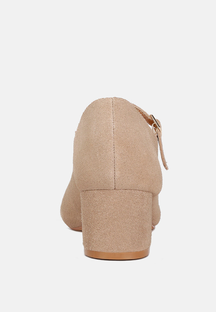 Dallin Suede Block Heel Mary Janes-4