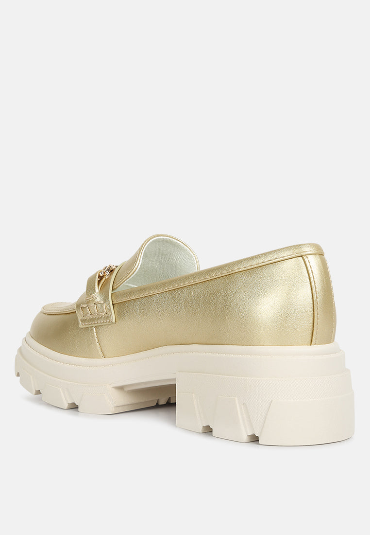 Darlina Metallic Platform Loafers-2