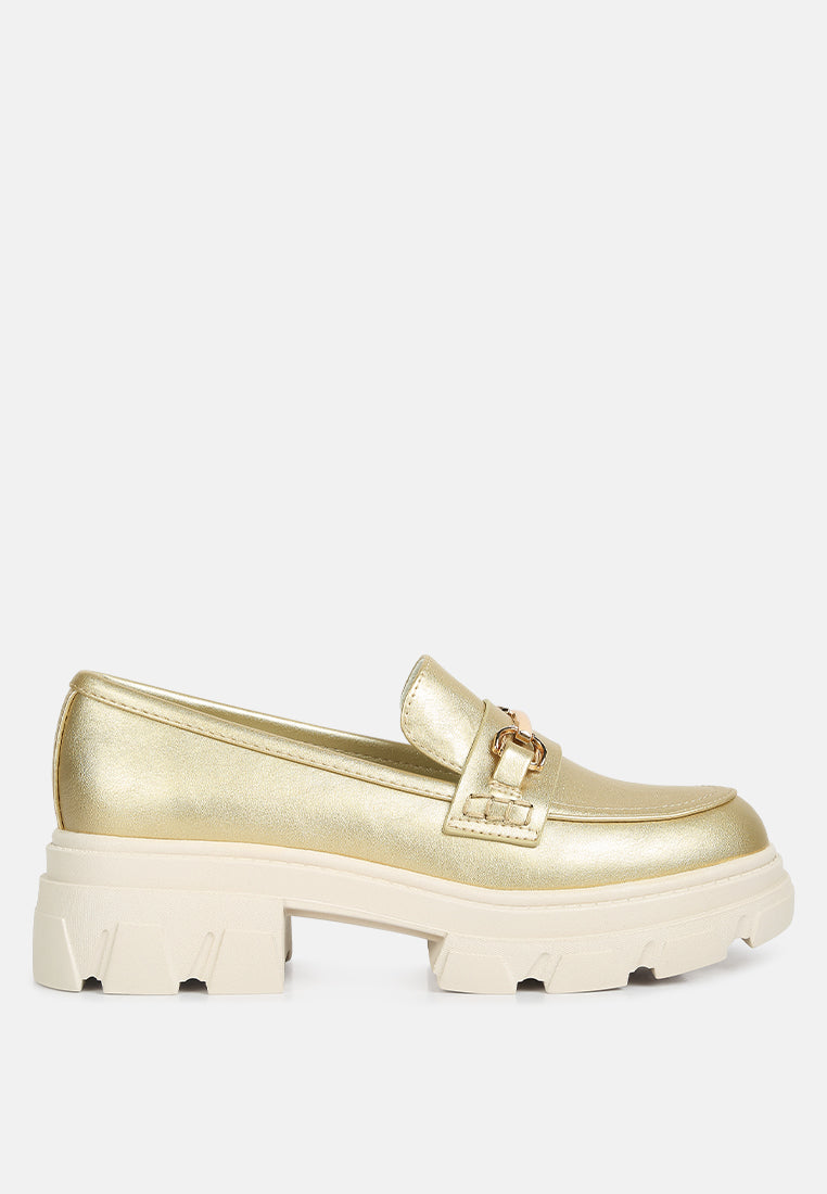 Darlina Metallic Platform Loafers-0