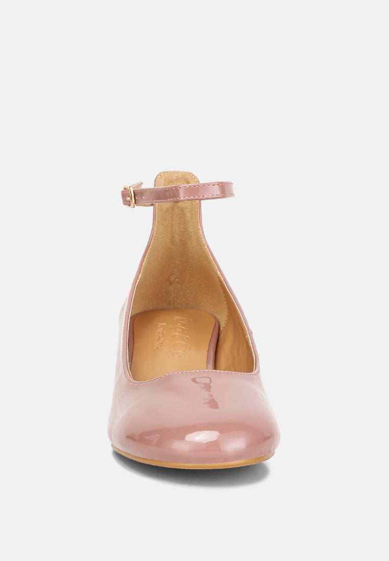 Debbie Ankle Strap Low Block Heel Sandals-3